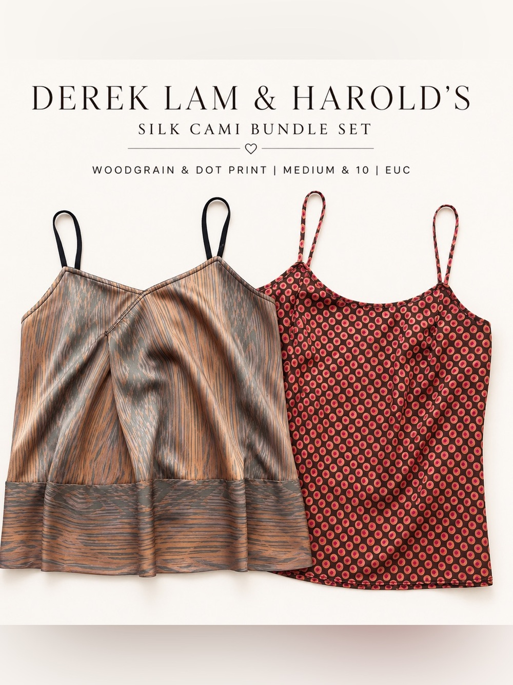 Derek Lam Satin Cami & Harold’s Silk Cami Bundle Set